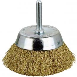 Brosse conique fils acier laitonné ondulés - SCID