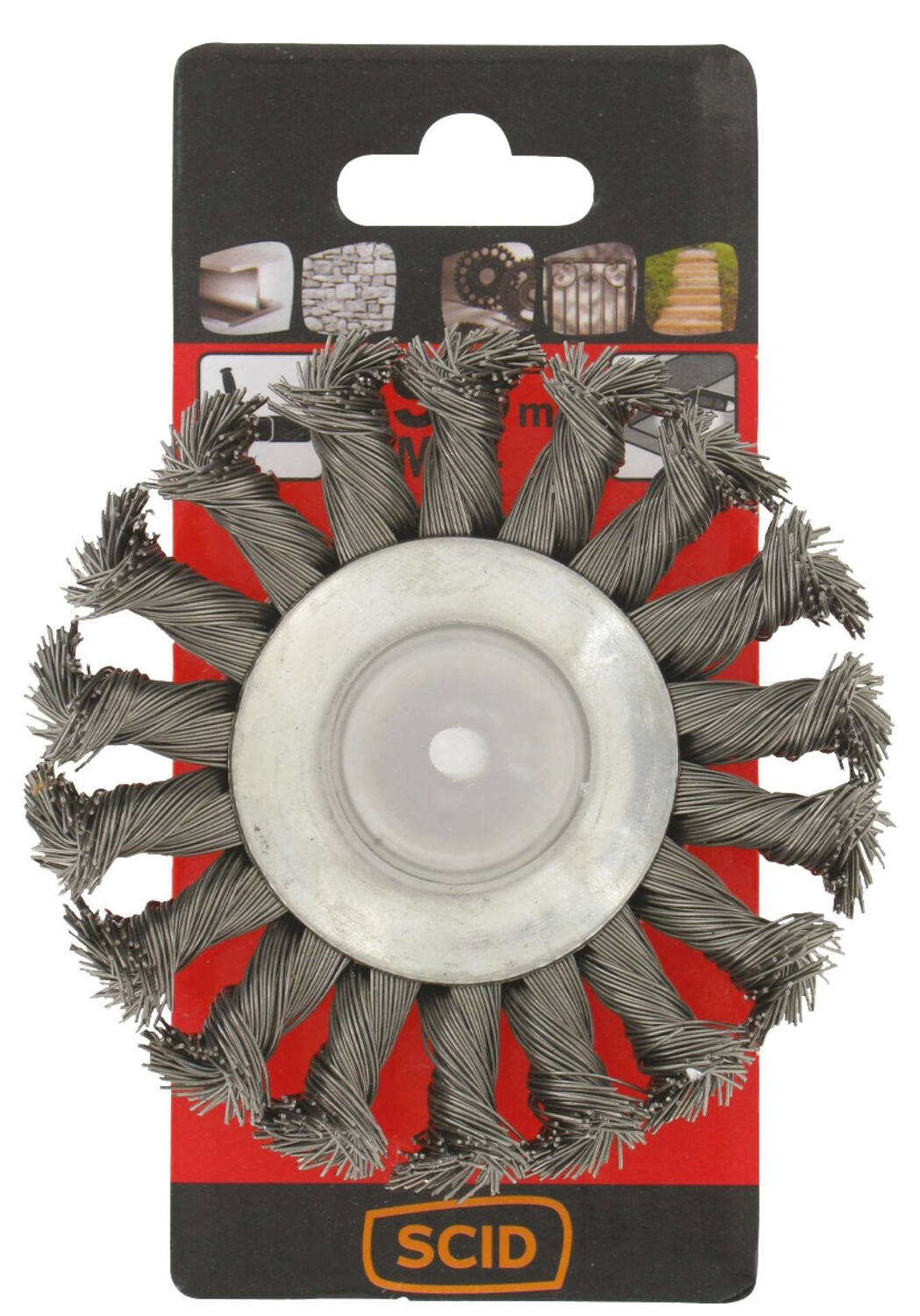 Brosse cuvette mèches acier torsadées Ø95mm - SCID