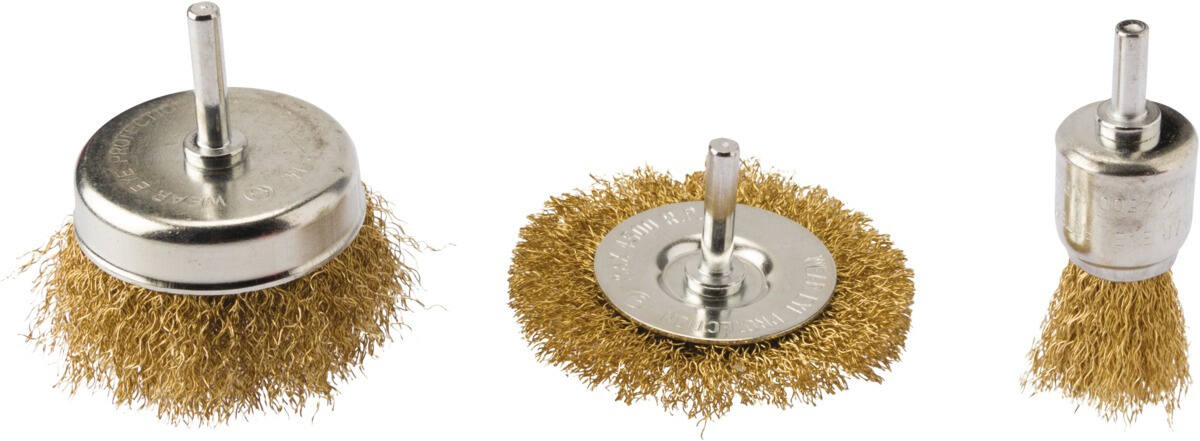 Assortiment 3 Brosses acier laitonnée - SCID