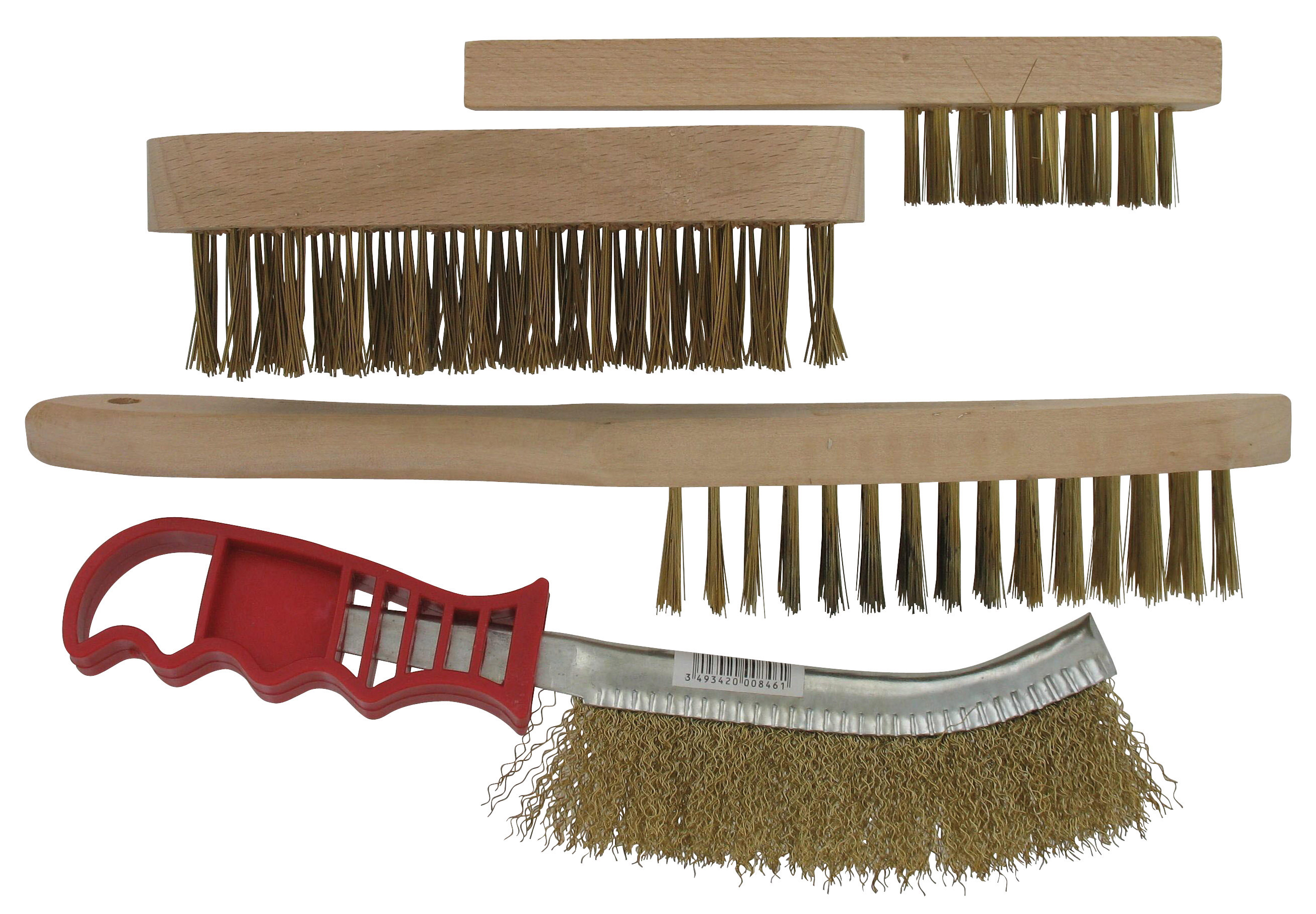 Lot 4 brosses fils acier laitonné - SCID