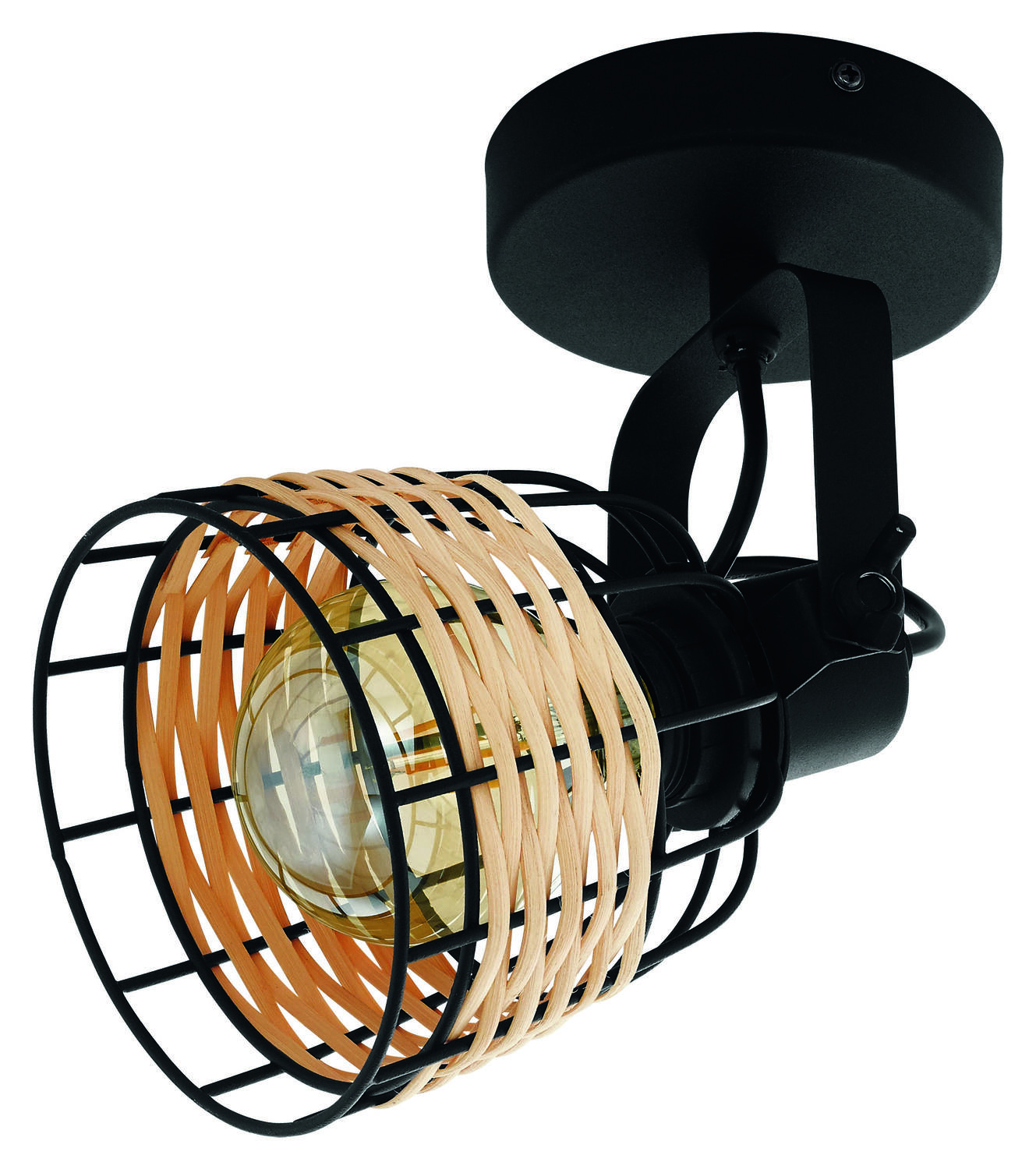 Spot Anwick 1 Acier E27 40W Noir