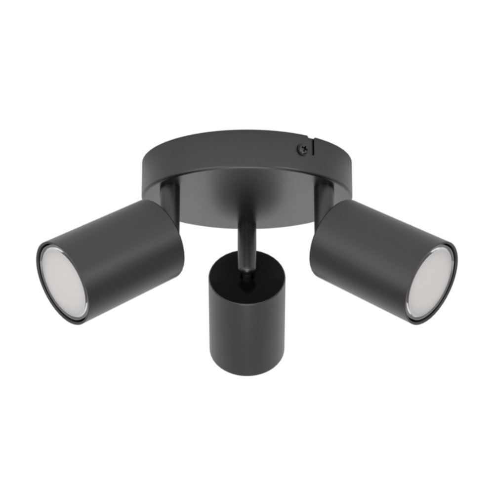 Spot Reciso-E IP20 3x5W Ø14 x 8,5 cm acier noir - EGLO