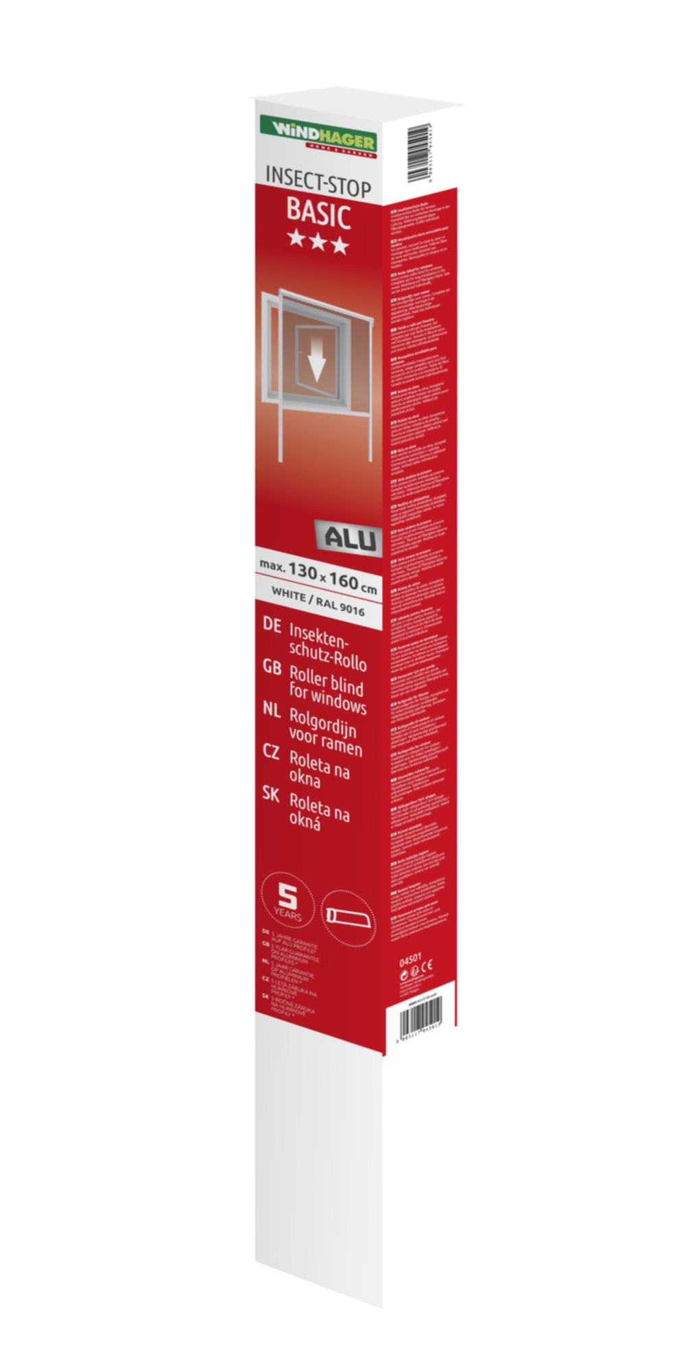 Moustiquaire Enrouleur Cadre alu L1,30xH1,60m Blanc