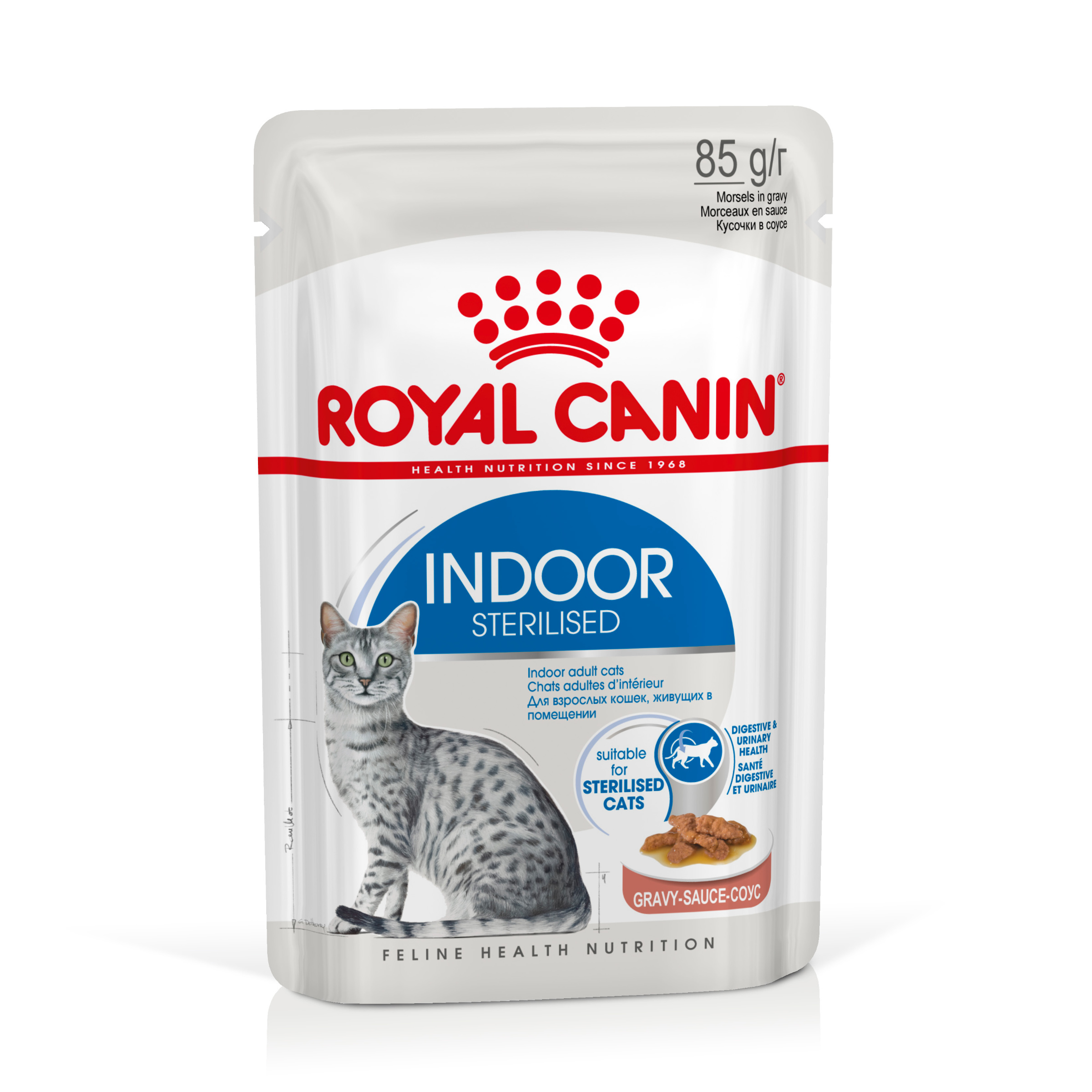 Pâtées Chat Indoor Sauce 12x85gr - ROYAL CANIN