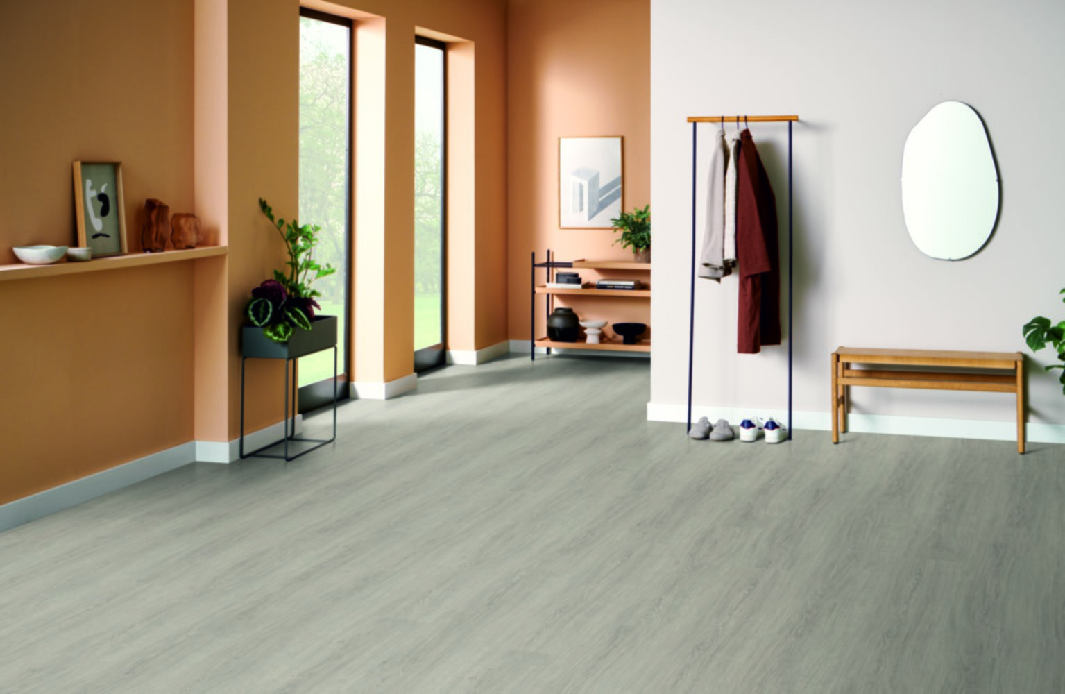 Revêtement de sol stratifié Large chêne Victoria gris clair 832  - EGGER