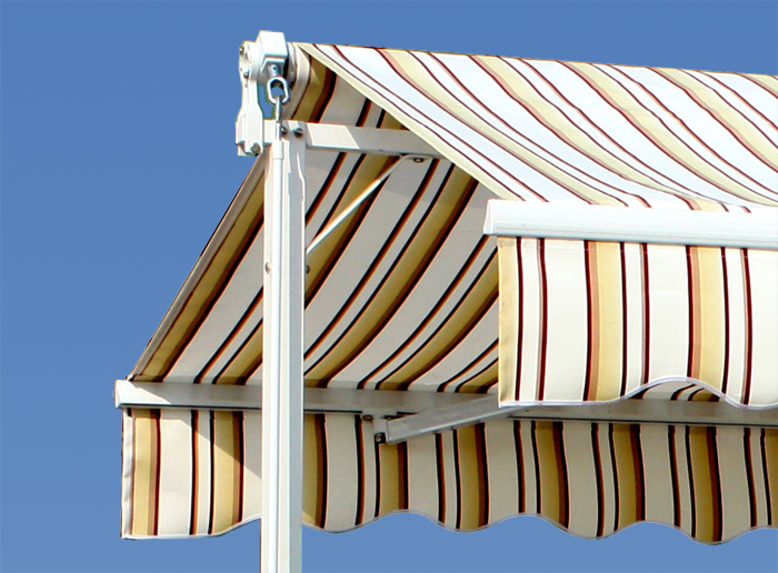 store banne double pente 300 x 400 toile rayée - RÉSIDENCE