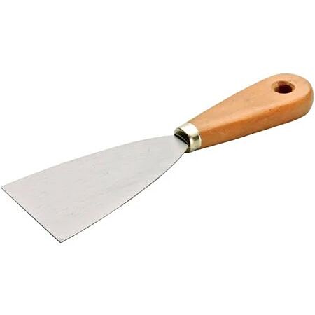 Couteau de peintre lame acier, manche bois 3cm