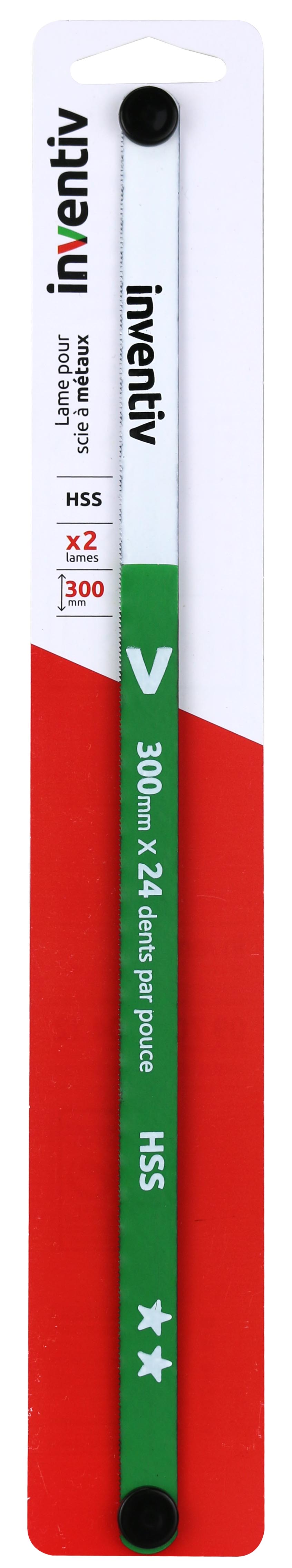 2 Lames métal qualite hss 300mm - INVENTIV
