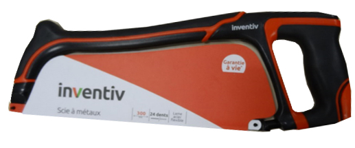 Scie à métaux pro 300 mm poignée bi-matière - INVENTIV