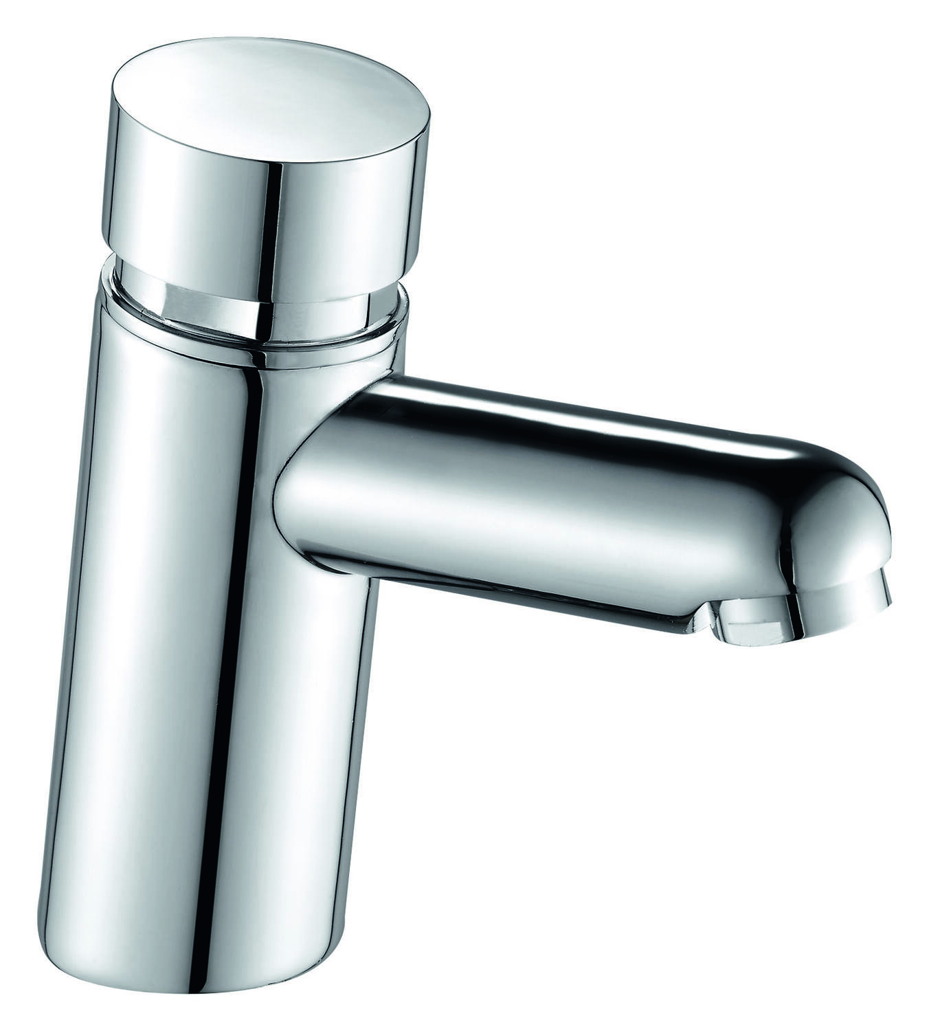 Robinet lave-main Temporisé à poussoir Push Trim chromé - INVENTIV