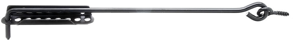 Crochet crémaillère + platine d'arrêt ajustable Ø8mm 40cm noir - ALBERTS