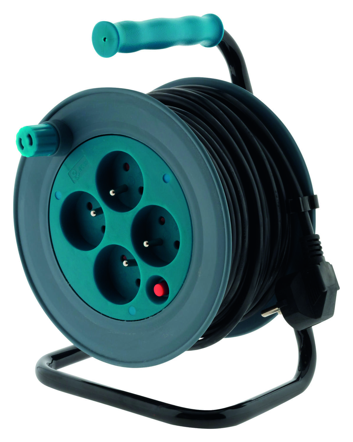Enrouleur ménager Turquoise 3G1mm² 15m