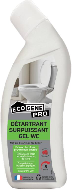 Détartrant surpuissant Gel WC 750ml - ECOGENE