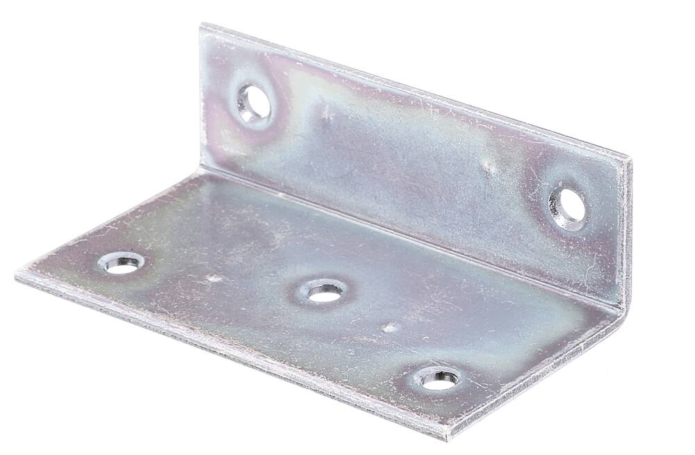 Équerre large côtés inégaux 75x25x2mm Ø4,8mm 5 trous - ALBERTS