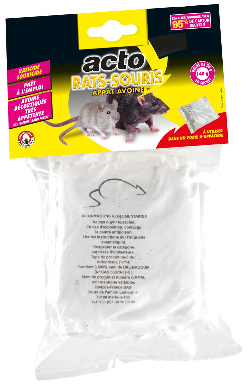 Appât Avoine Rats Souris 20g - ACTO
