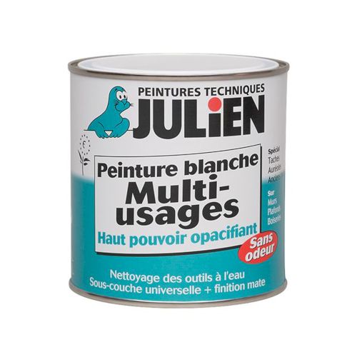 Peinture technique Fonds très difficiles mat Blanc Velouté 0,5L - JULIEN