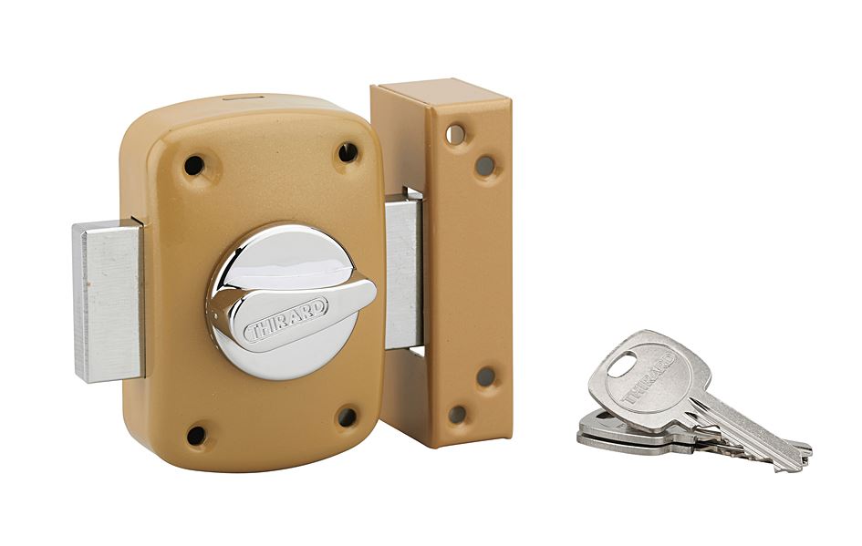 Verrou de sûreté Corvette cylindre 45mm pour porte à recouvrement