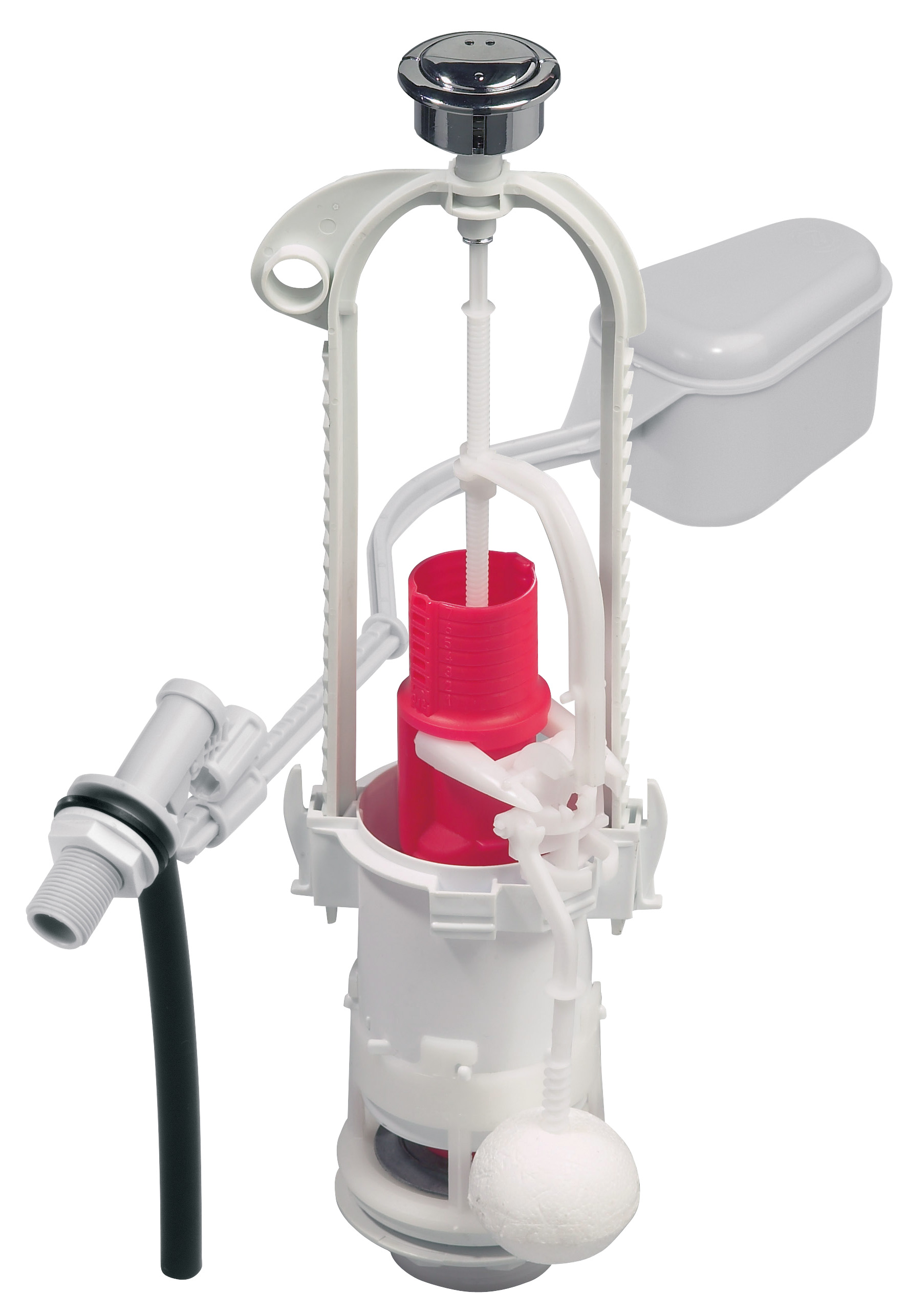 Mécanisme de chasse d'eau 3/6 L à étrier + robinet flotteur - WIRQUIN