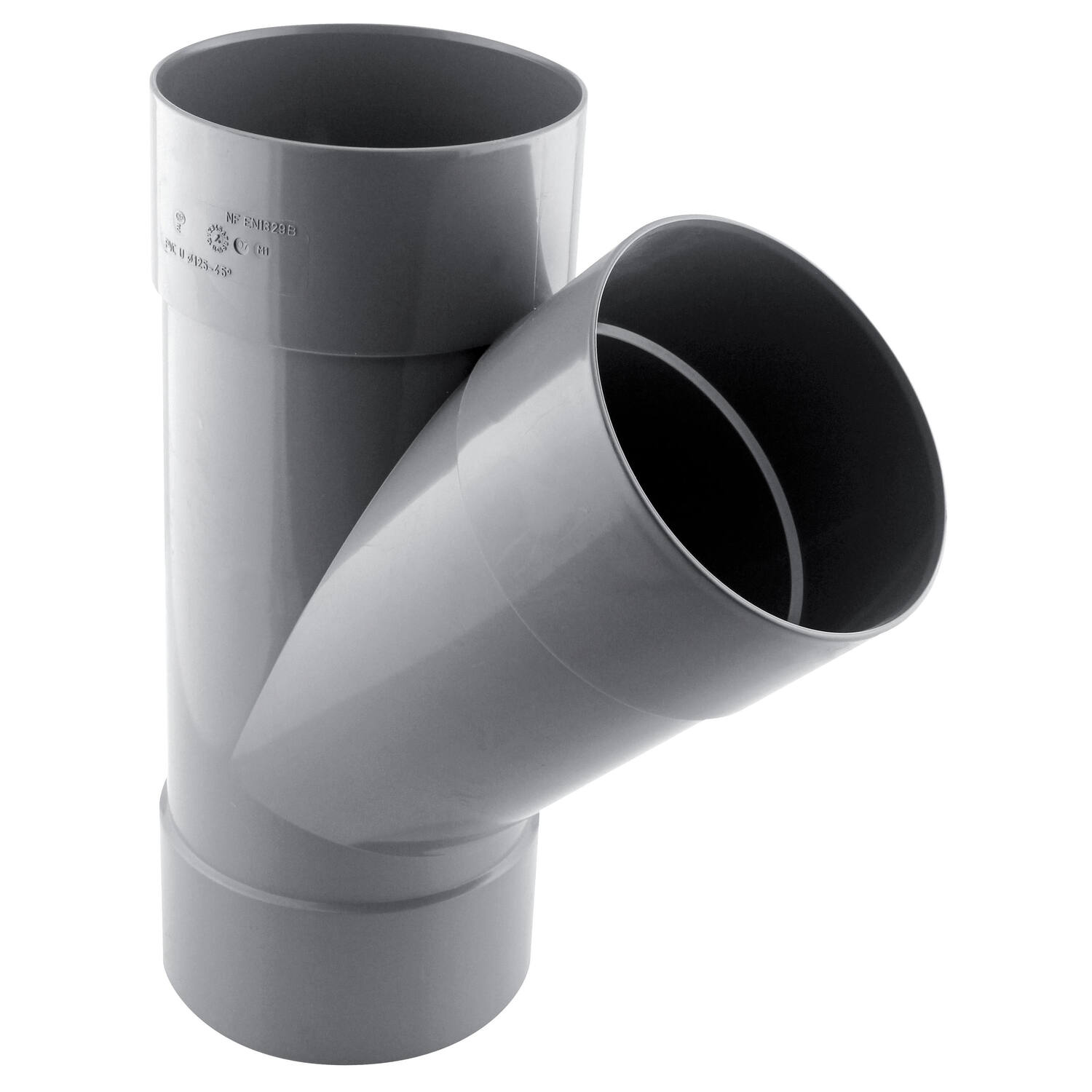 Culotte PVC 45° FF Diam.125 - INTERPLAST