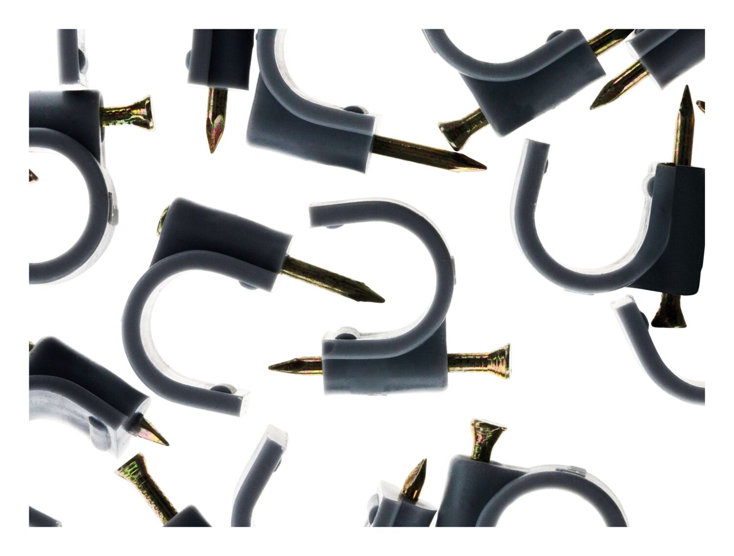 20 ATTACHES PLASTIQUES 12 GRIS