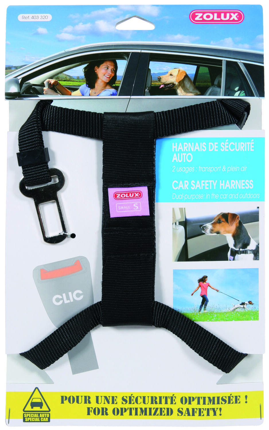 Harnais de Sécurtité Voiture Chien S - ZOLUX