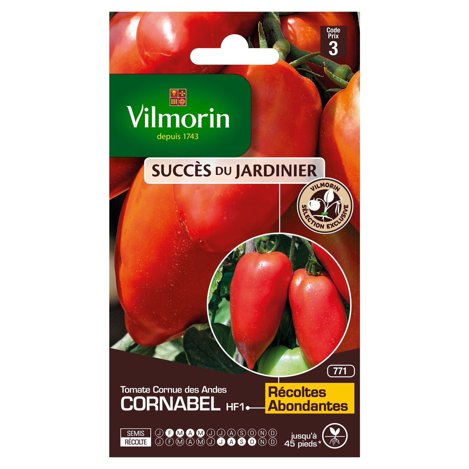 Graines Tomate Cornabel HF1 - VILMORIN