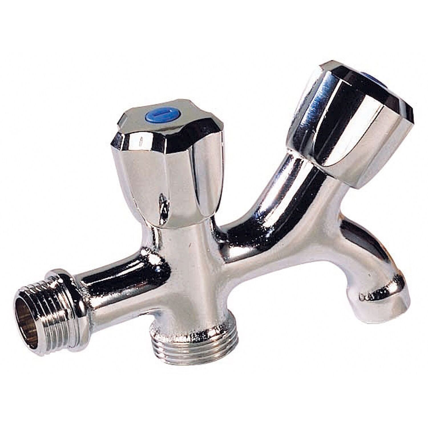 Robinet double-2 têtes M15/21-M20/27