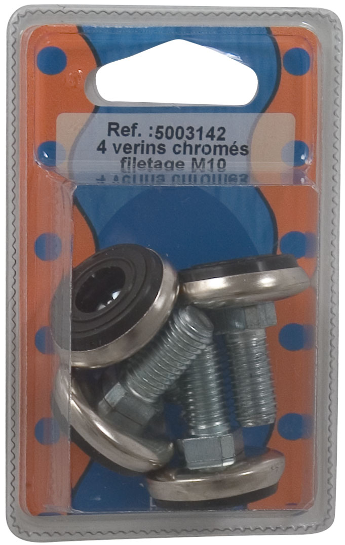 Blister 4 pieces verin chrome ∅10 l.25 - BAR PLUS