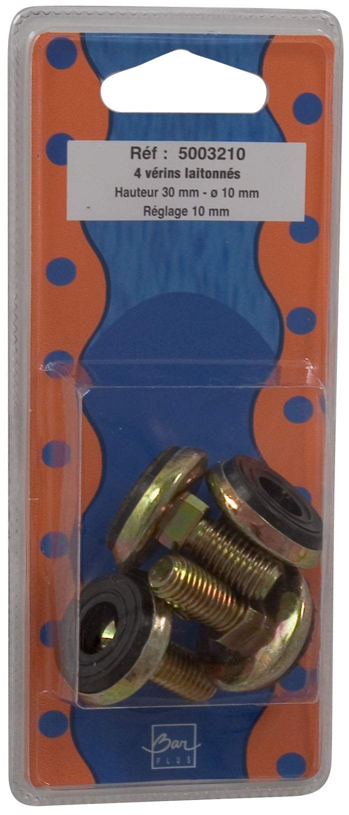 Blister 4 pieces verin laiton ∅10 l.25 - BAR PLUS