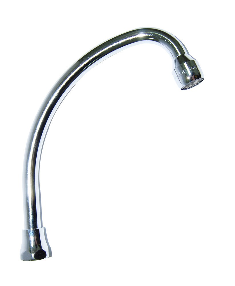 Bec robinet col cygne chromé femelle 15x21 L.150mm - 1179120 - BOUTTE