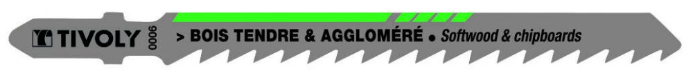 2 lames scie sauteuse T bois tendre/aggloméré EP1.5-15 - TIVOLY