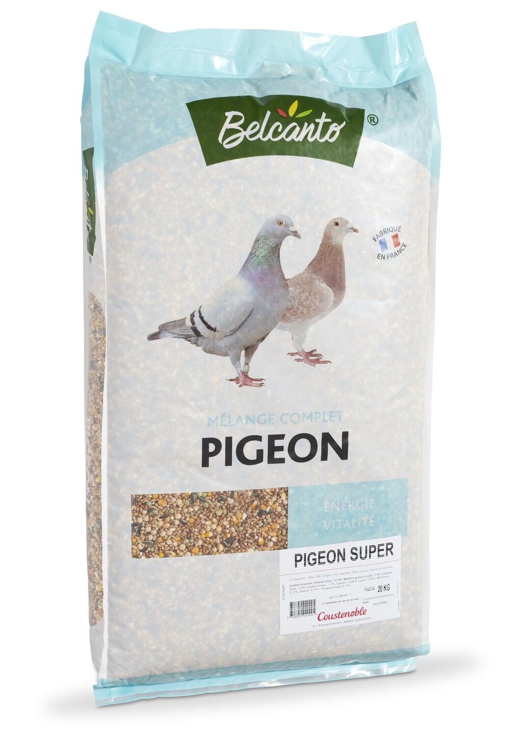 Mélange complet de graines Pigeon Super 20kg - BELCANTO