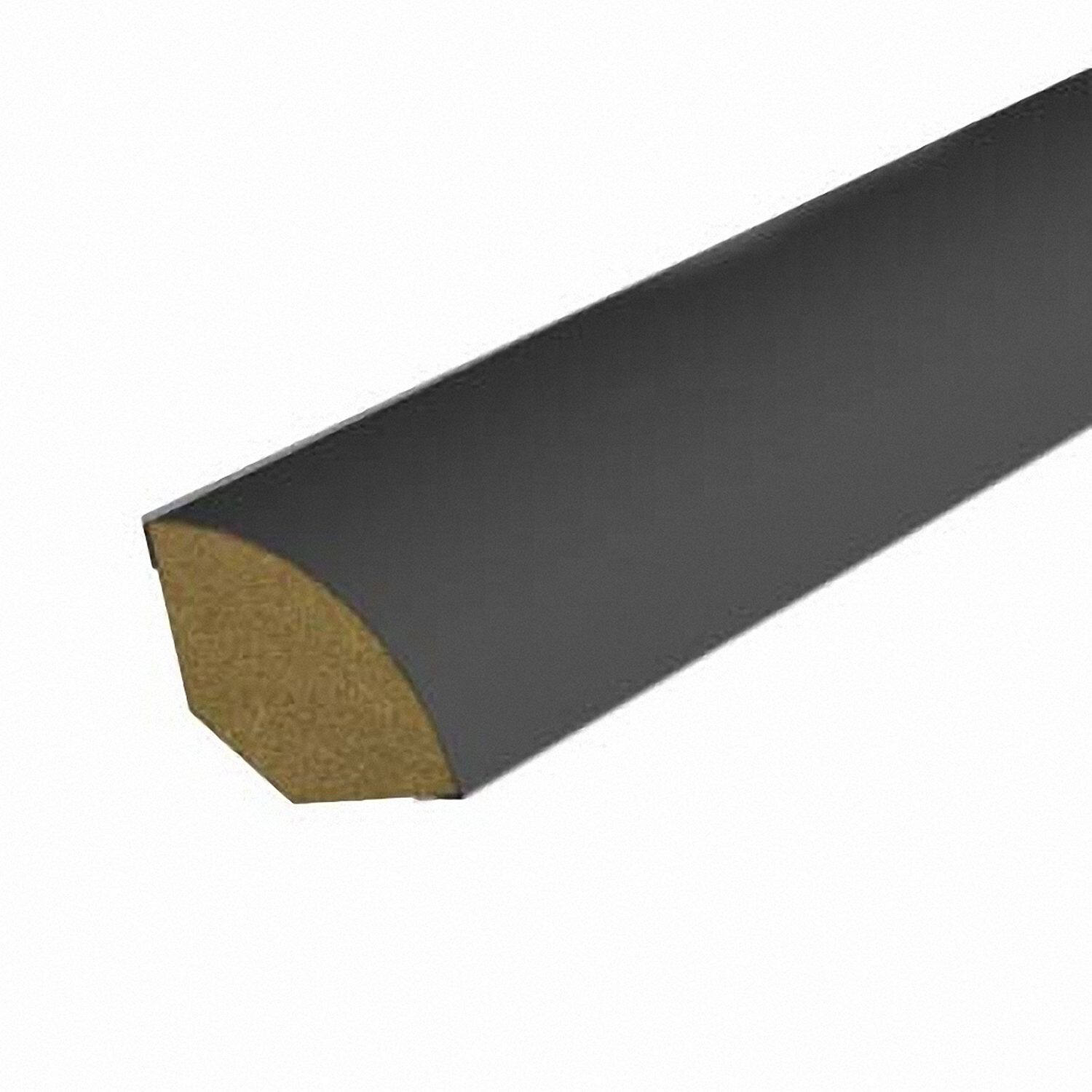 Quart de rond revêtu papier noir 2200x12x12