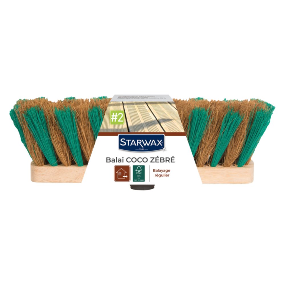 Balai coco zèbre fsc100