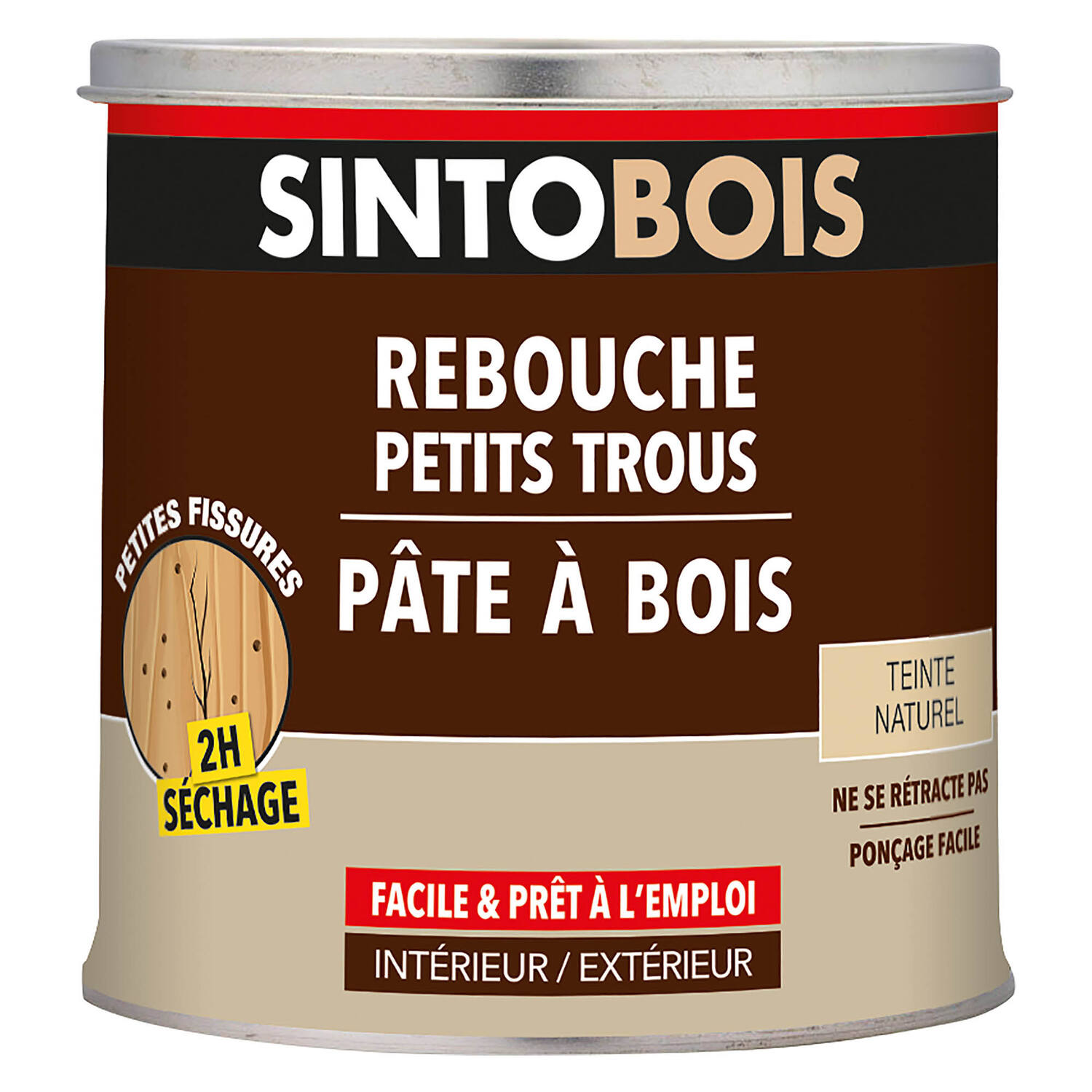 Pâte à bois Rebouche imperfections naturel 550ml - SINTO
