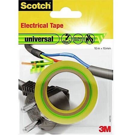 Ruban adhésif électrique vert/jaune 10mx15mm - SCOTCH™
