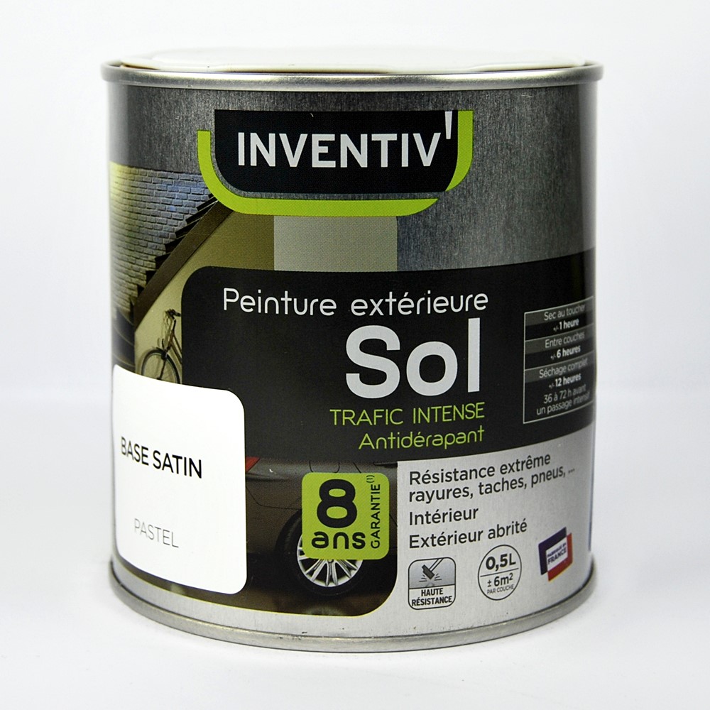Peinture Sol 8 ans Base Pastel 0,5L - INVENTIV