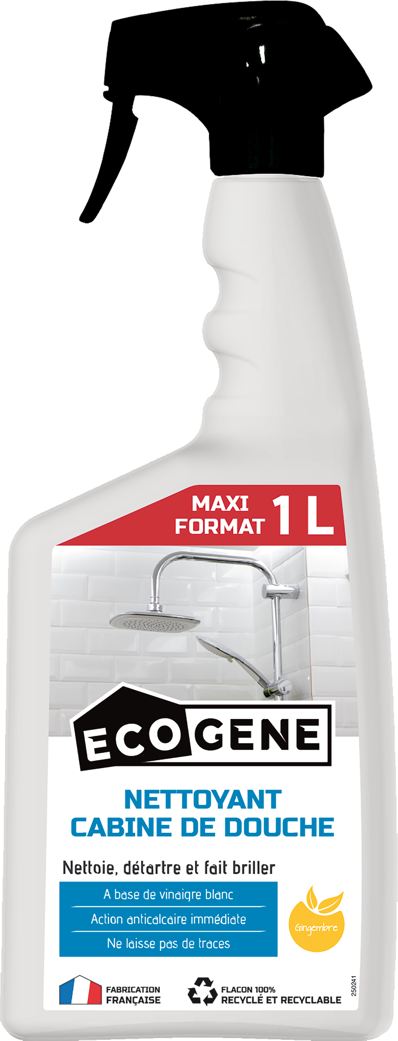 Nettoyant cabines de douche en pulvérisateur 1L - ECOGENE