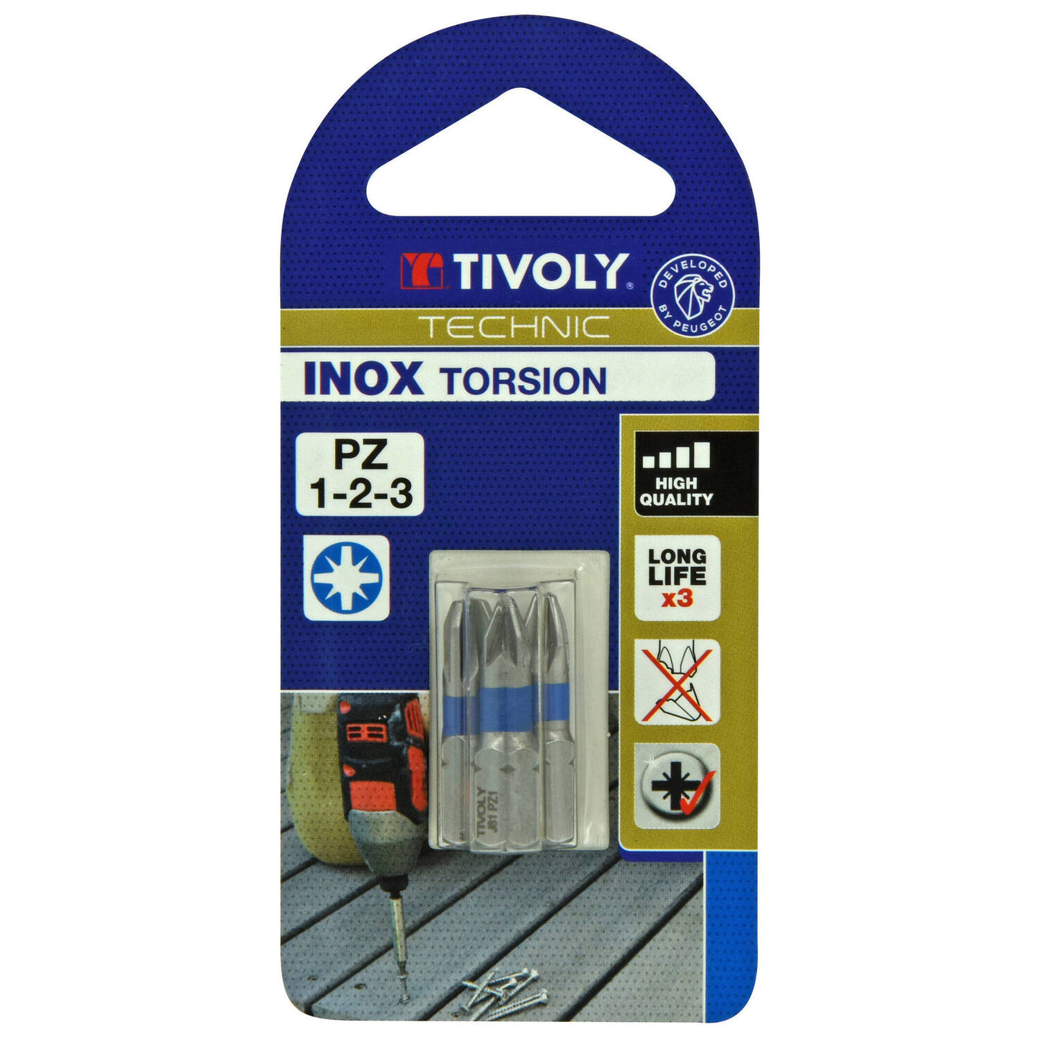 EMBOUT TORSION INOX PZ 2 X3