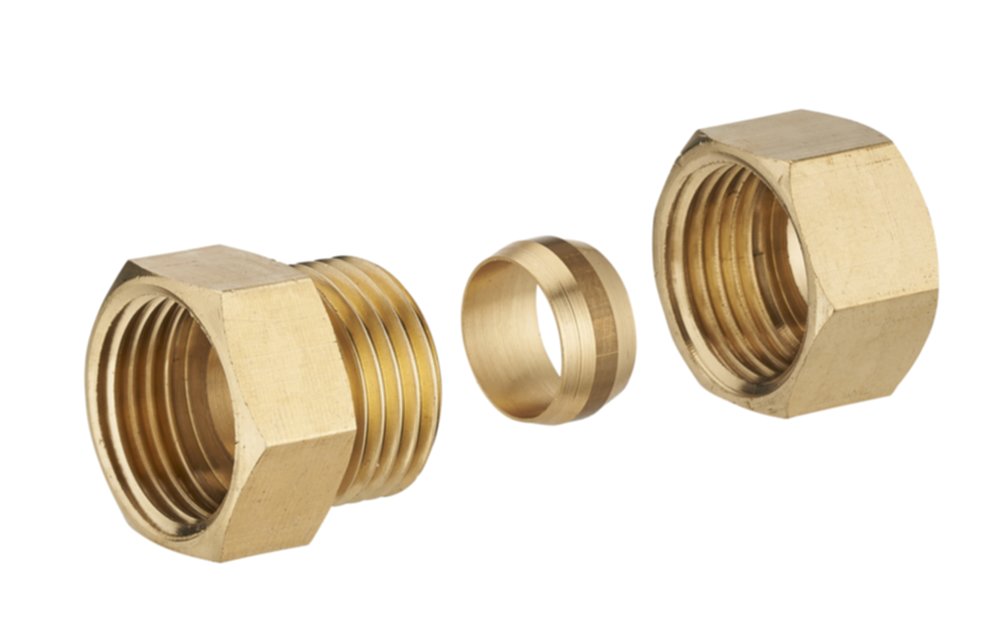 Raccord bicône laiton femelle Ø12 F12x17 413-1212C1 - NOYON THIEBAULT