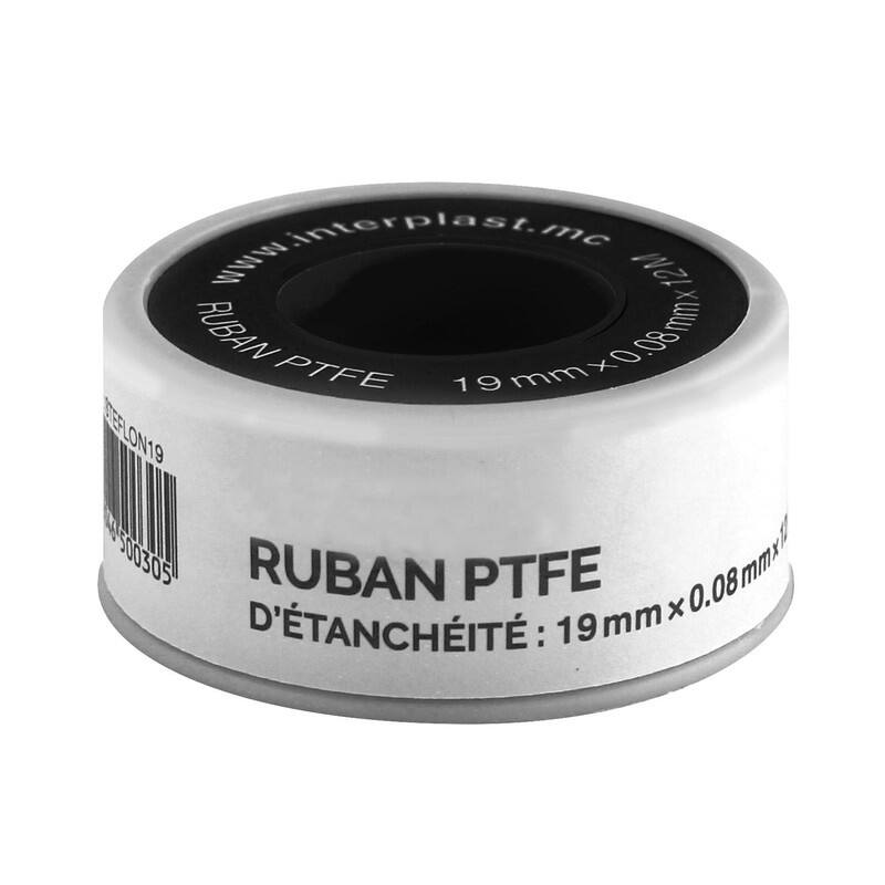 Ruban PTFE d'étanchéité largeur 19mm - 12 mètres - INTERPLAST