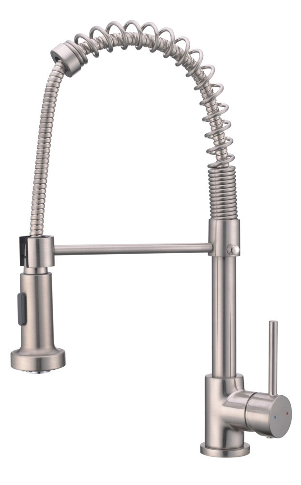 Mitigeur évier à douchette Korse façon inox  - INVENTIV