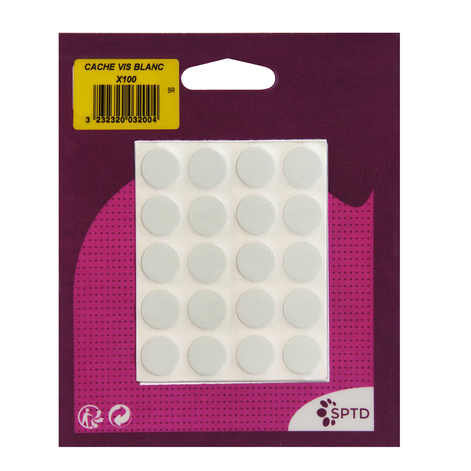 CACHE VIS BLANC X100