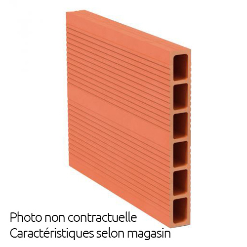 Brique plâtrière 4cm x 20cm x 40cm