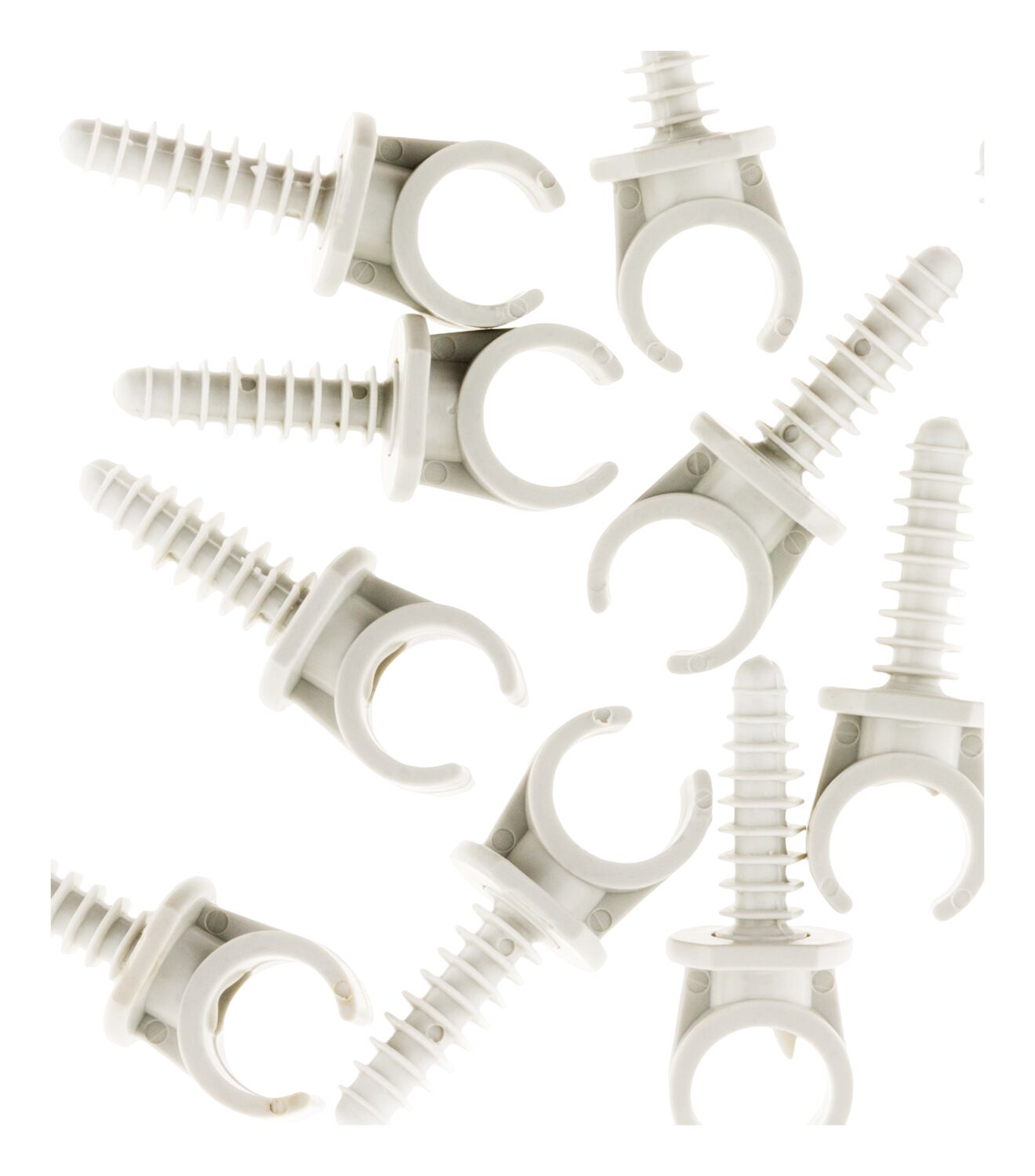 Lot de 10 clips tube PVC gris diamètre 16 mm - ZENITECH