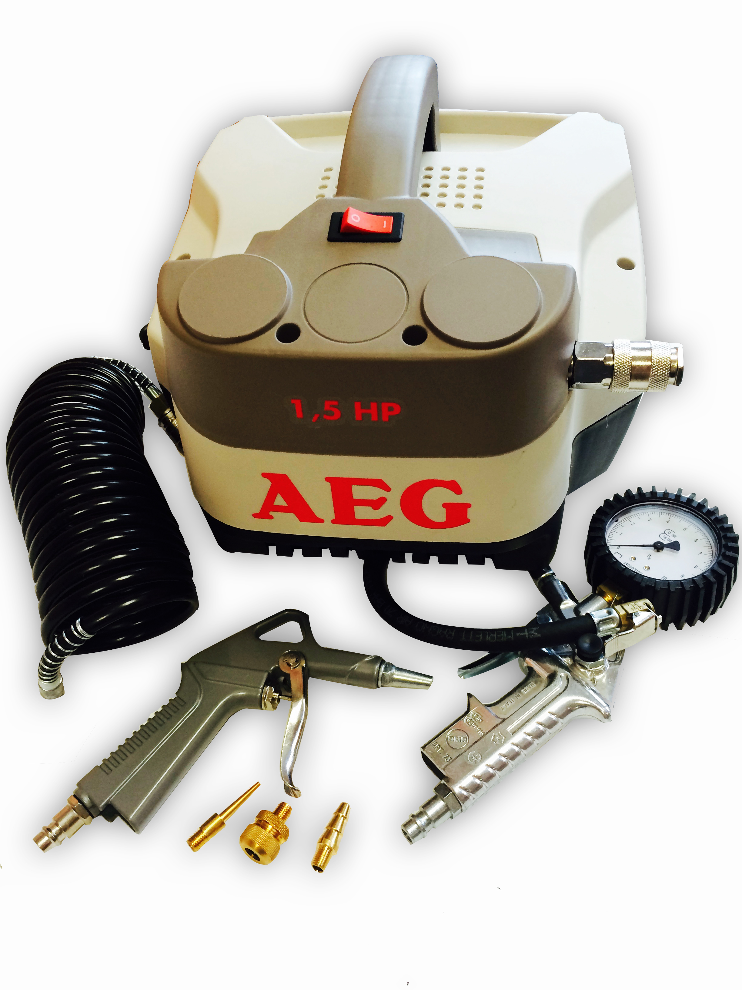 Compresseur AEG sans cuve 1,5 CV OILESS equipé