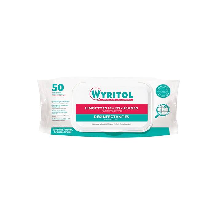 50 Lingettes Désinfectantes multiusage Extrait d'Essence de Niaouli - WYRITOL