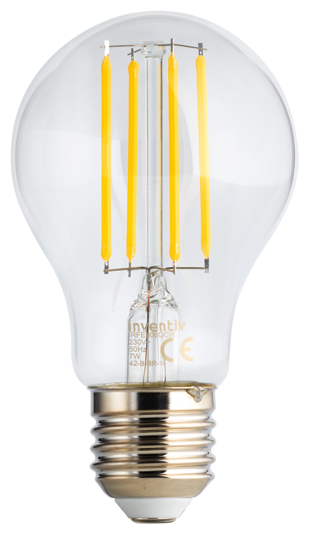 Ampoule Retroled transparent E27 7W 2700K blanc chaud - INVENTIV