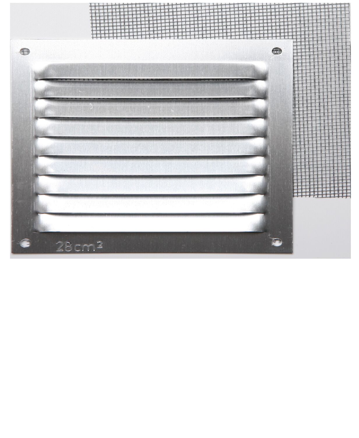 Grille d'aération aluminium mat à visser 10x10cm