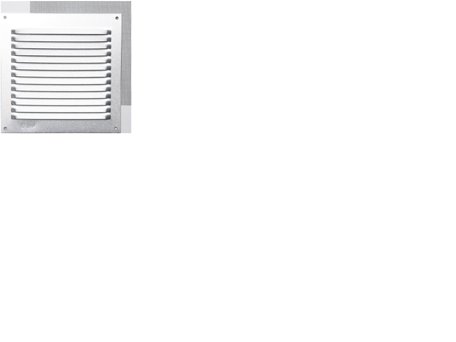 Grille aération aluminium mat à visser 15x15cm